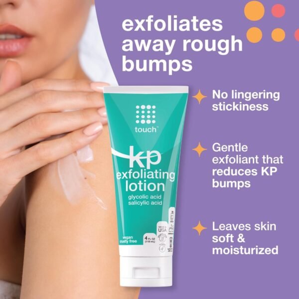 touch kp exfoliating lotion with 12% glycolic acid & 2% salicylic acid 118ml