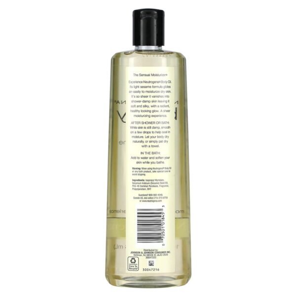 neutrogena body oil, light sesame formula 250ml