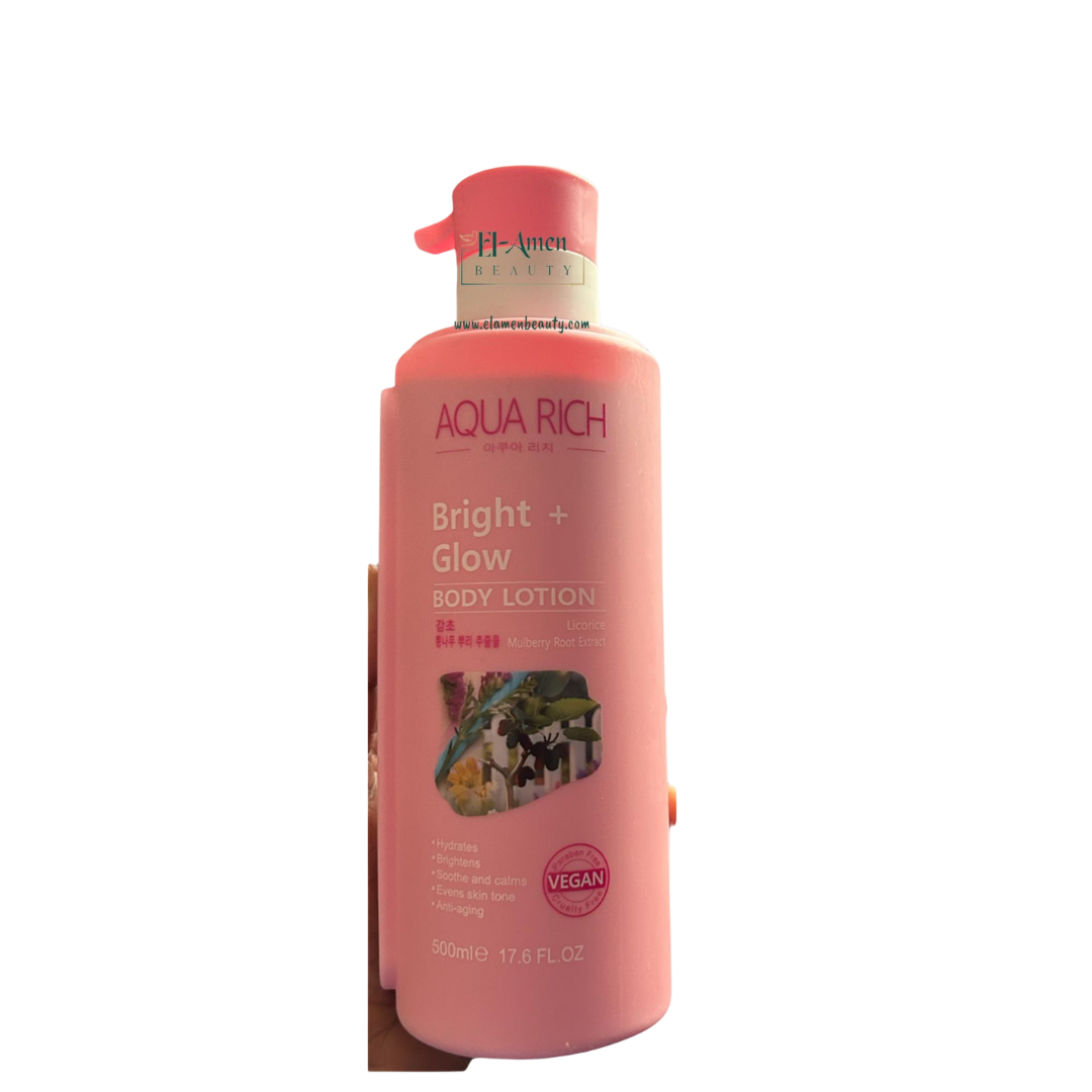Aqua rich Body lotion Bright + Glow (Liquorice + Mulberry Root Extract) 500ml