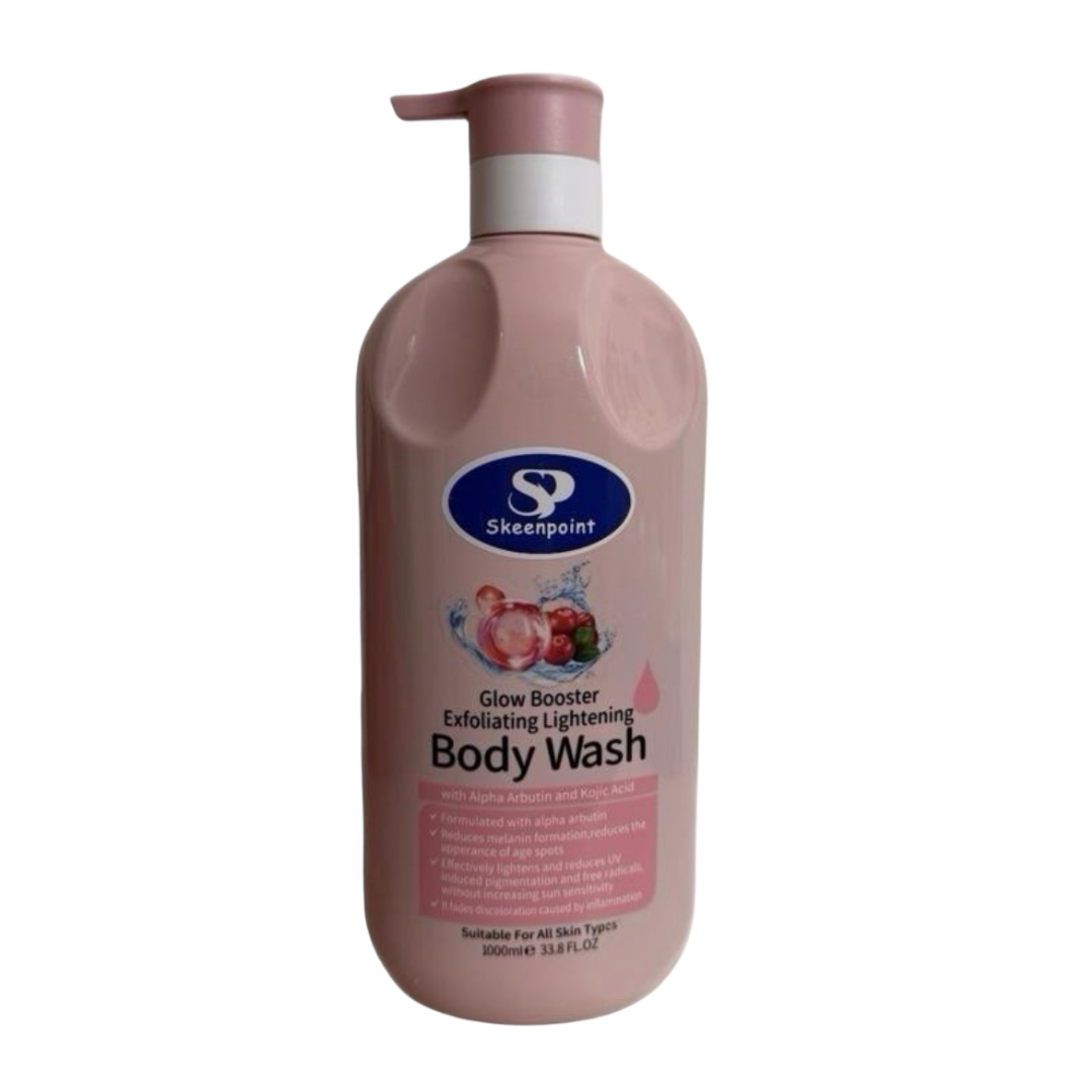Skeen Point Body Wash Glow Booster Exfolilating Lightening with Alpha arbutin and Kojic Acid 1000ml